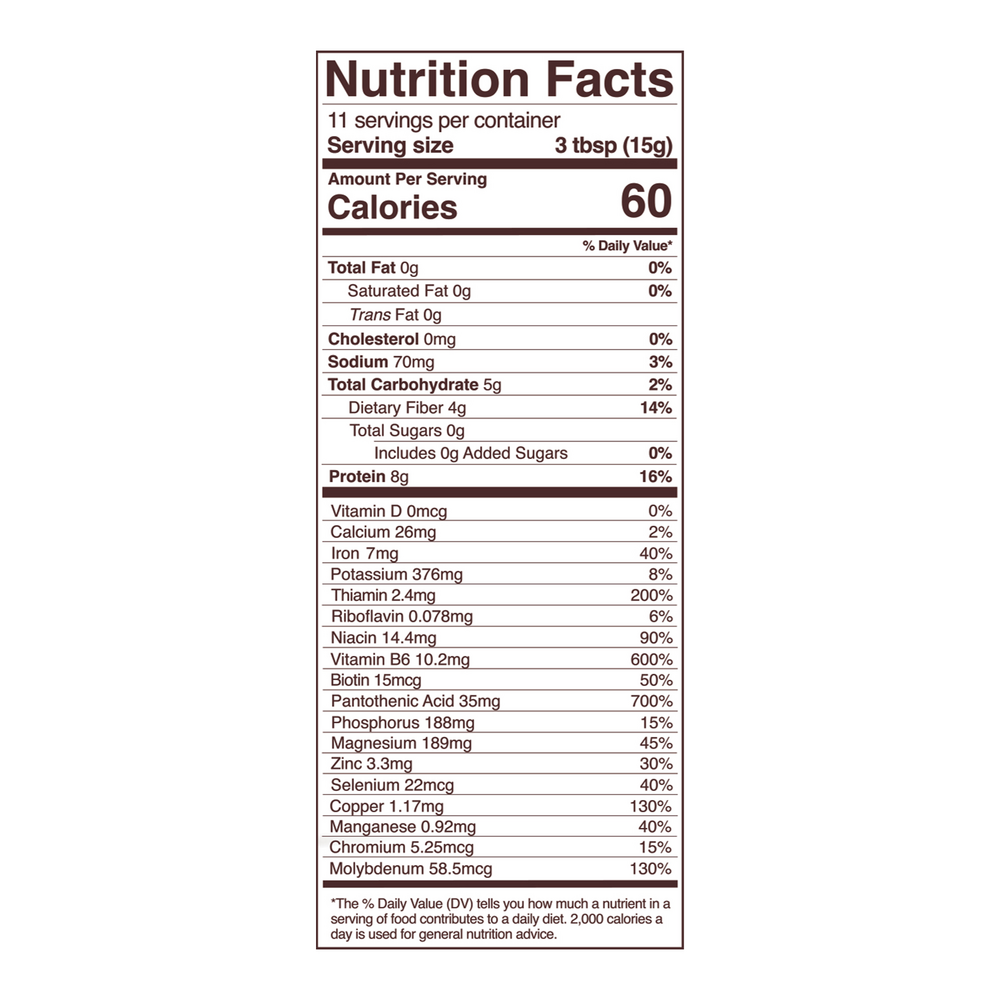 Nutritional Yeast Unfortified