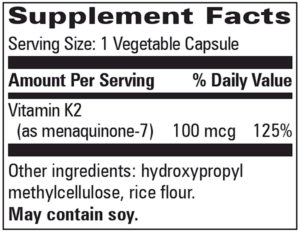 Vitamin K2 100mcg