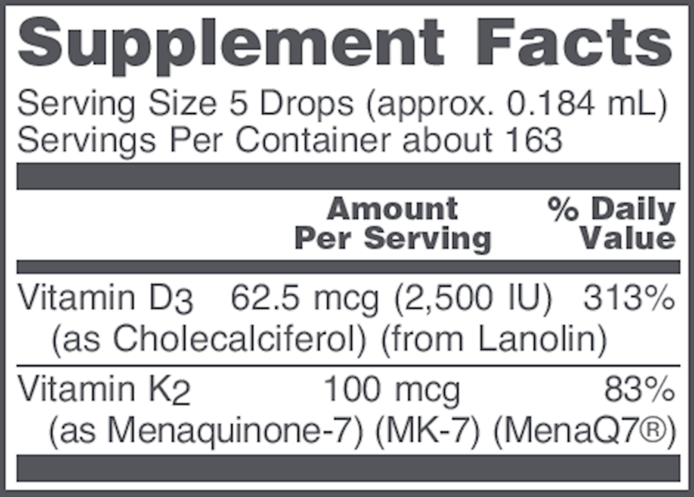 Liquid Vitamin D3 & MK-7