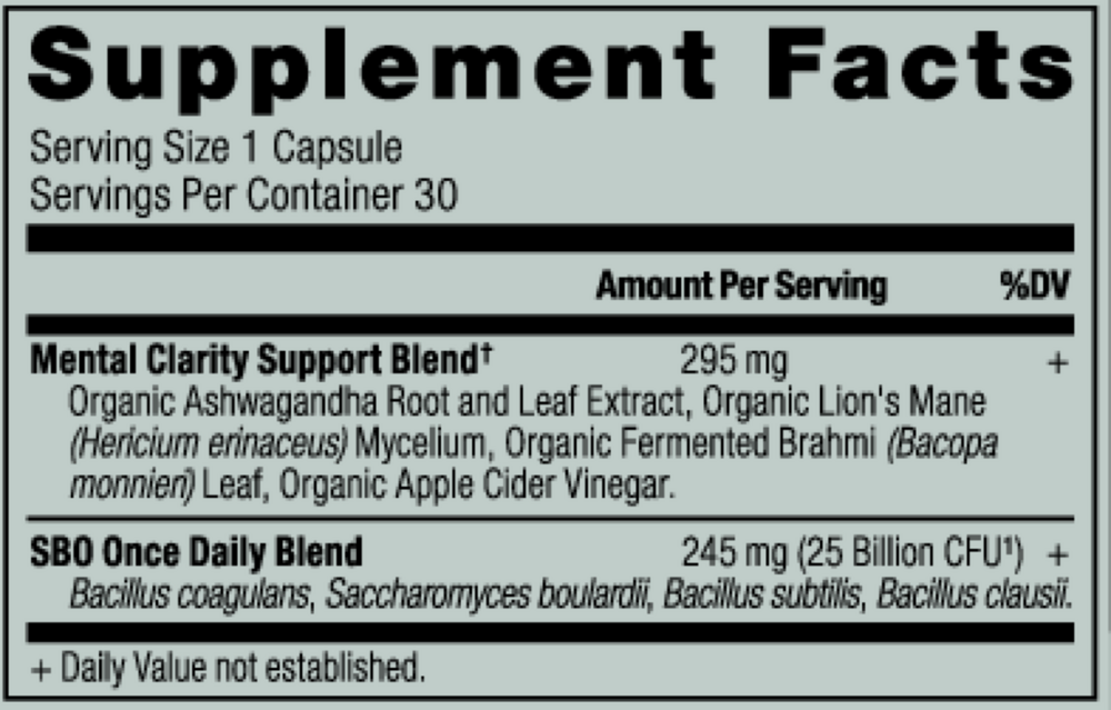 SBO Probiotics Mental Clarity