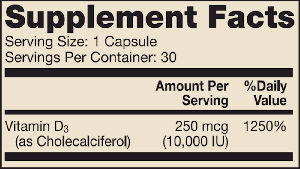 Lipsomal Vitamin D3 10,000 IU