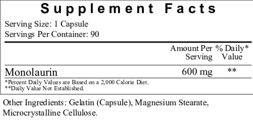 Monolaurin 600mg