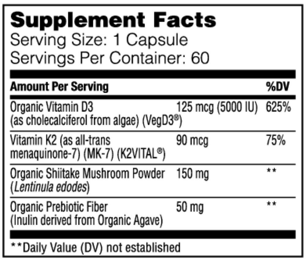 Organic Vitamin D3+K2
