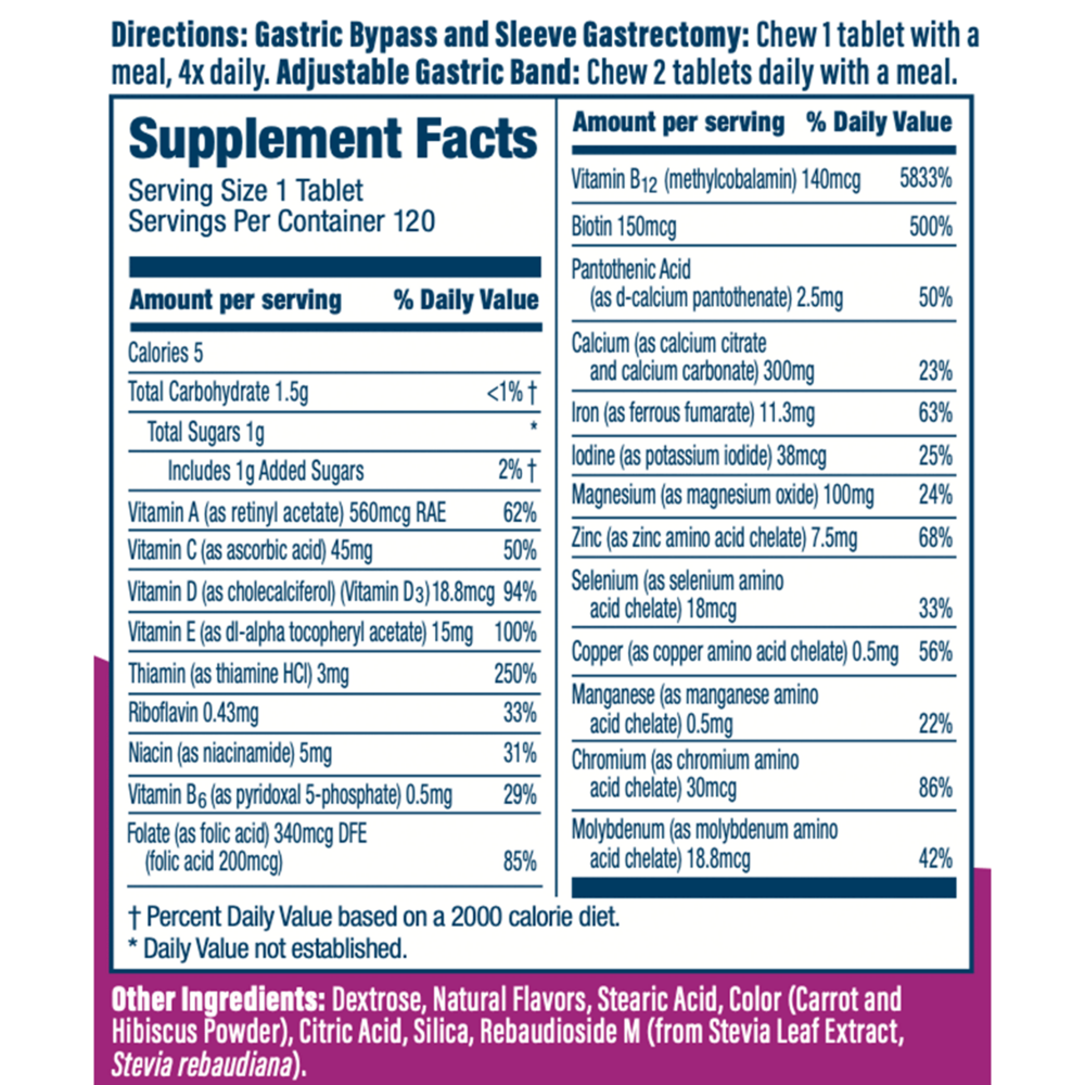 Complete Chewable Bariatric Multivitamin, Mixed Berry