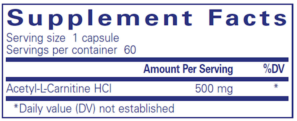 Acetyl-L-Carnitine 500mg