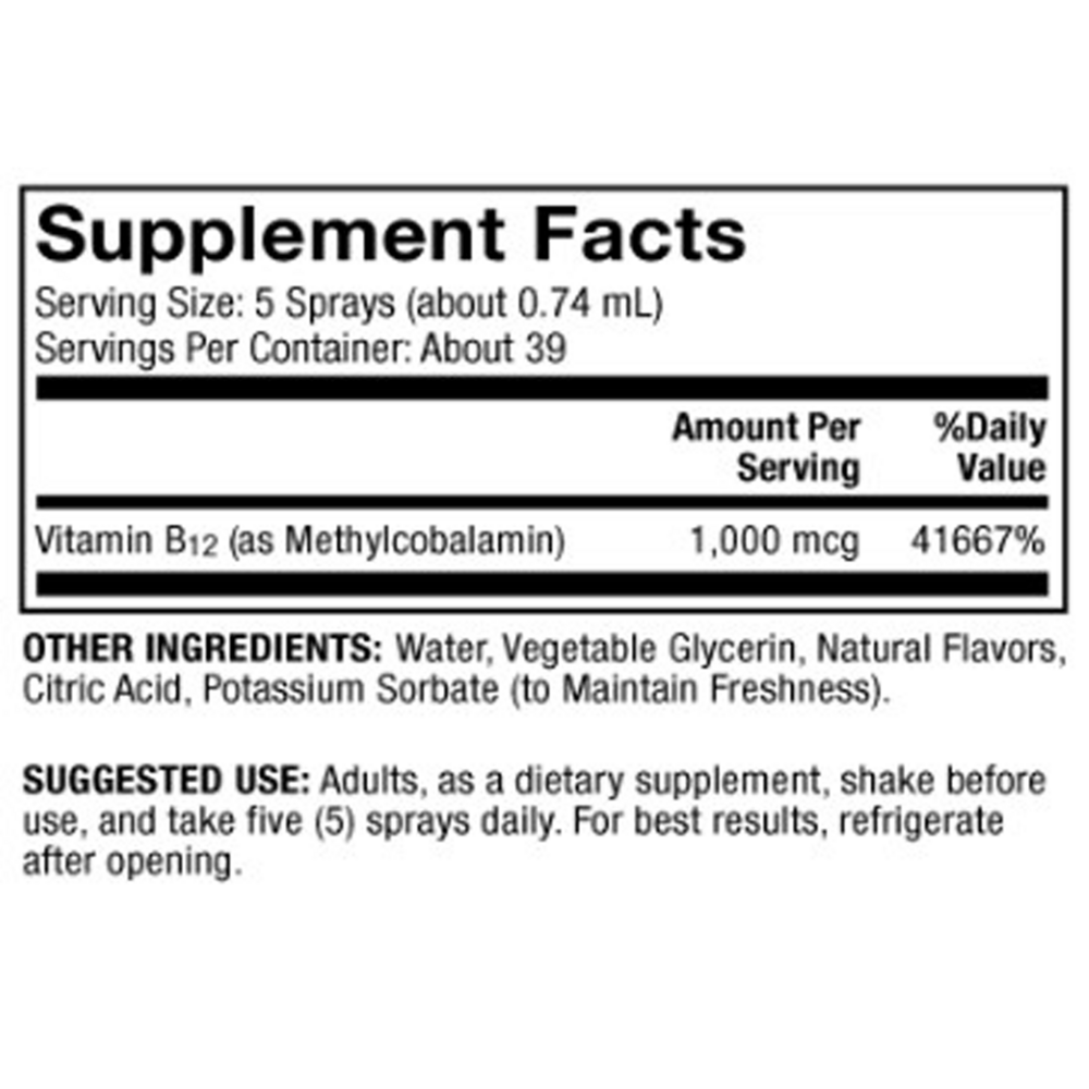 Vitamin B-12 Energy Booster Spray