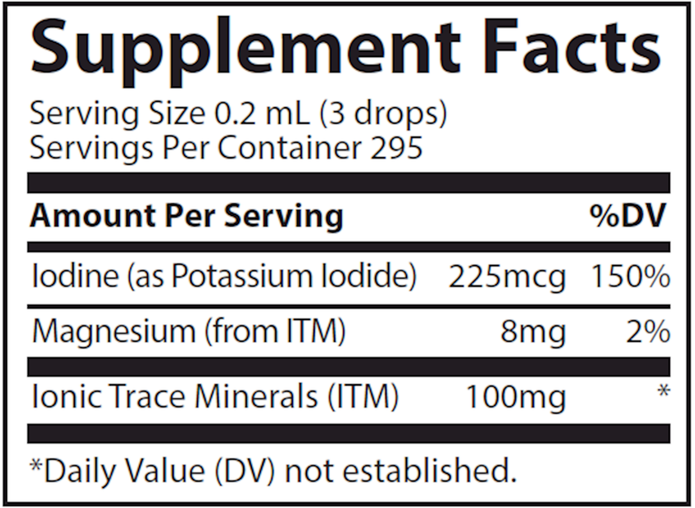 Liquid Ionic Iodine from Potassium Iodide 225mcg