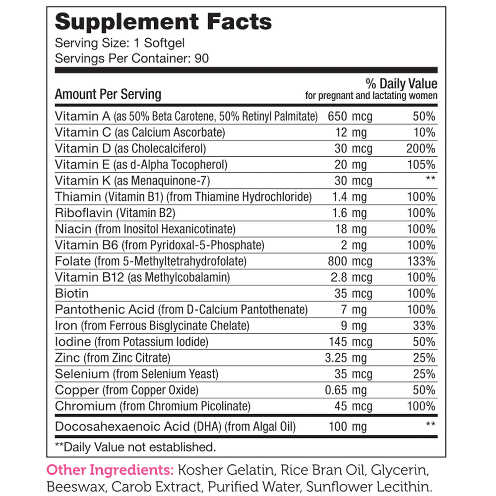 Mighty Mini Prenatal + DHA 100mg