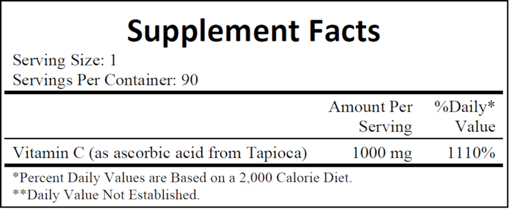 Vitamin C-1000 (from tapioca)