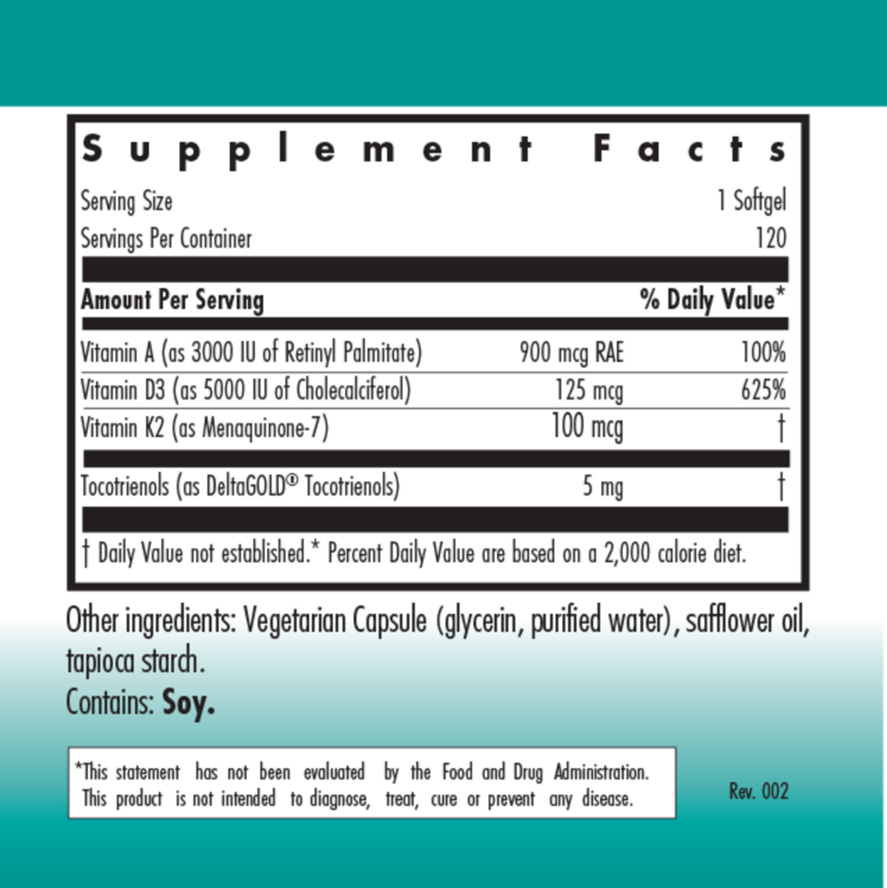 Vitamin D3 Complete 5000 Daily Balance with A and K2