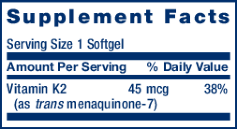 Low-Dose Vitamin K2 Menaquinone-7 (MK-7)