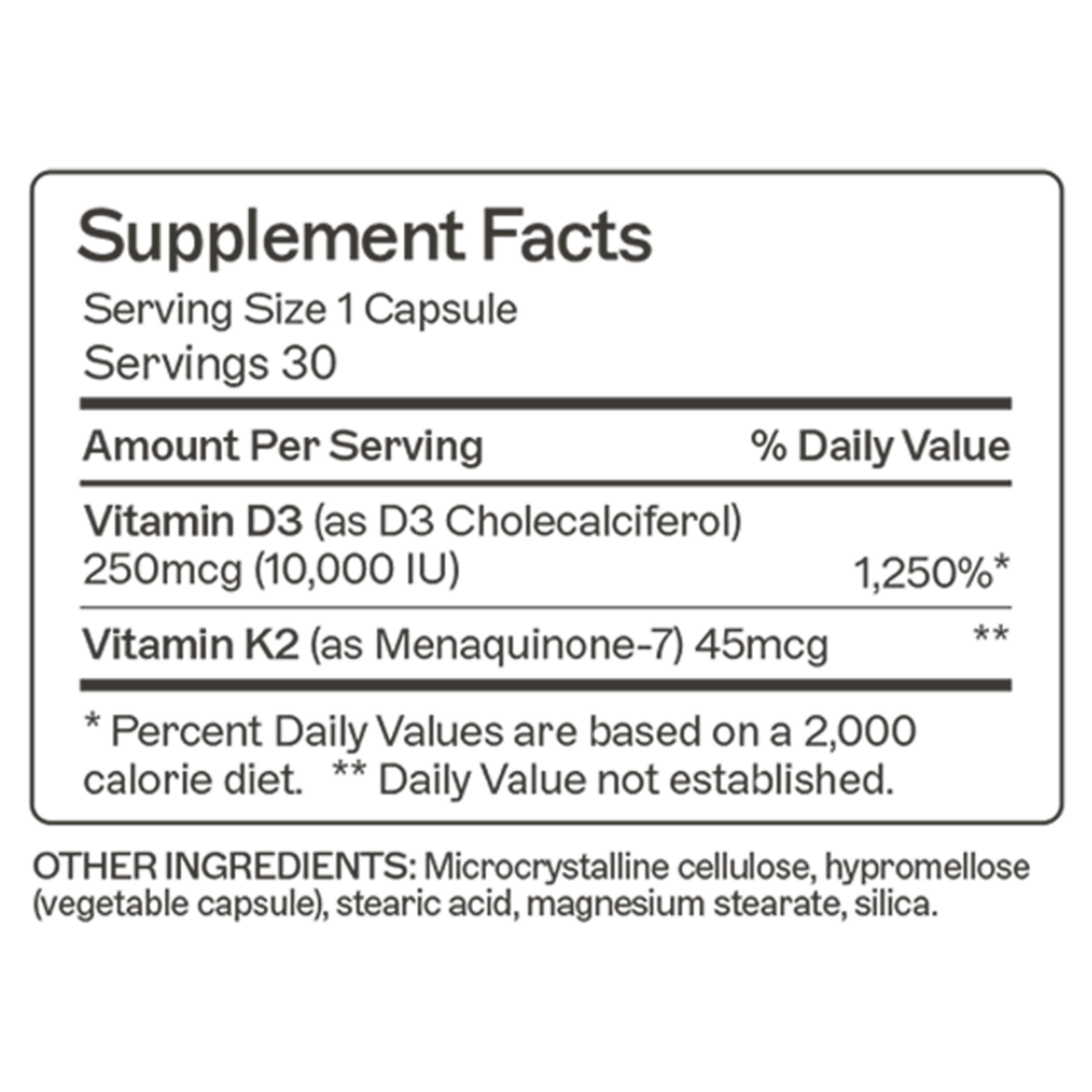 Vitamin D3/K2 10,000 IU