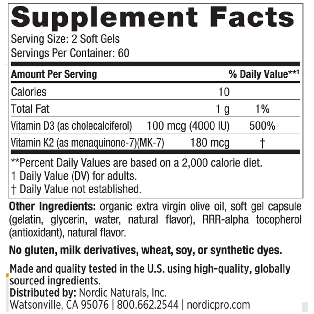 Vitamin D3+K2, Orange