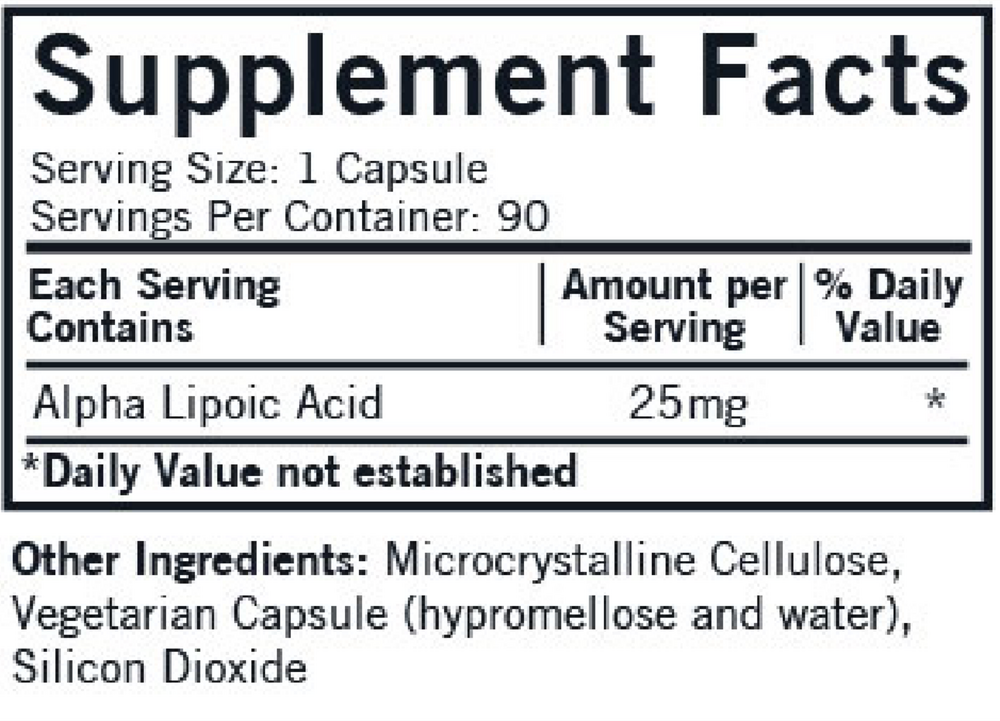 Alpha Lipoic Acid 25 mg