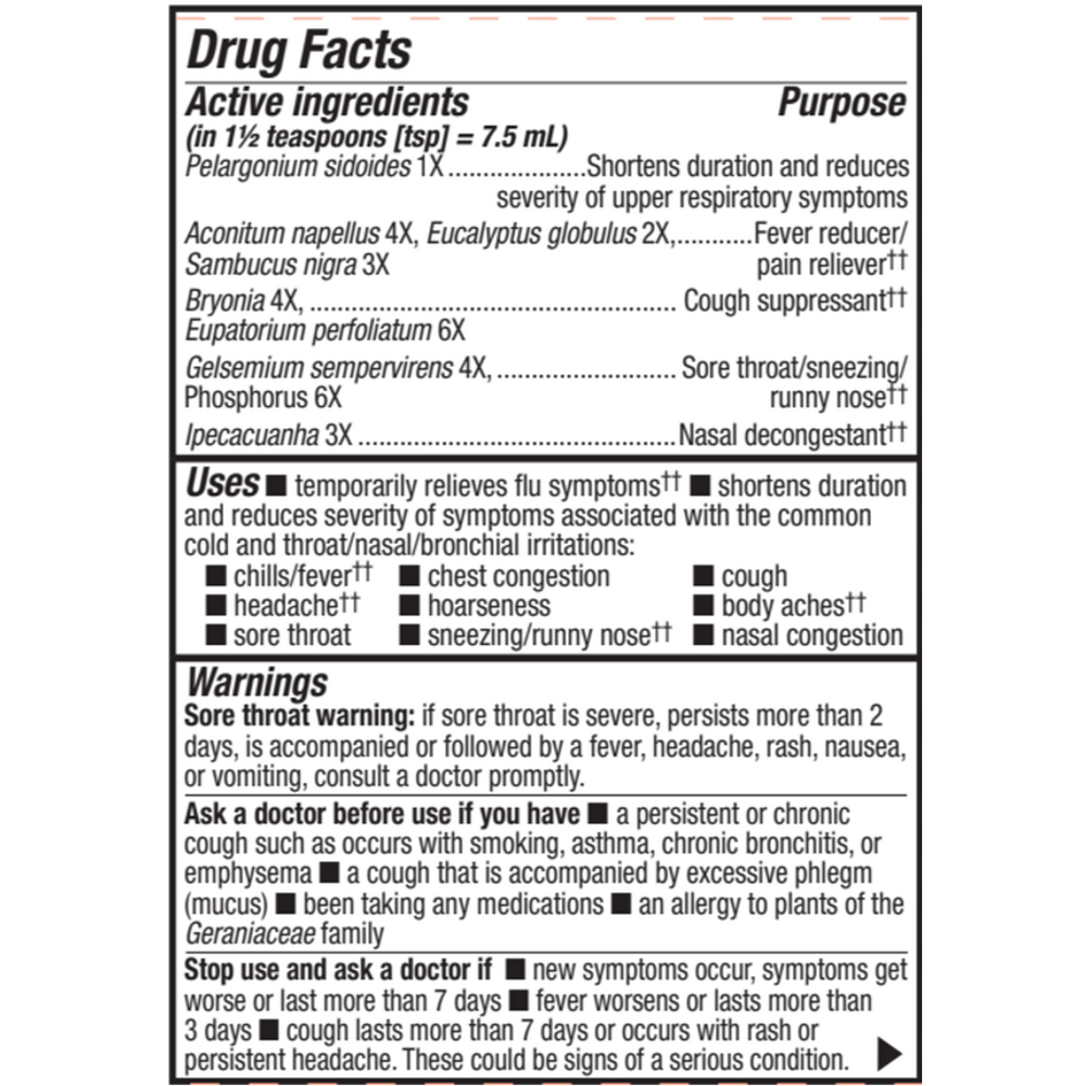 Umcka® Elderberry Cold + Flu Syrup 4oz