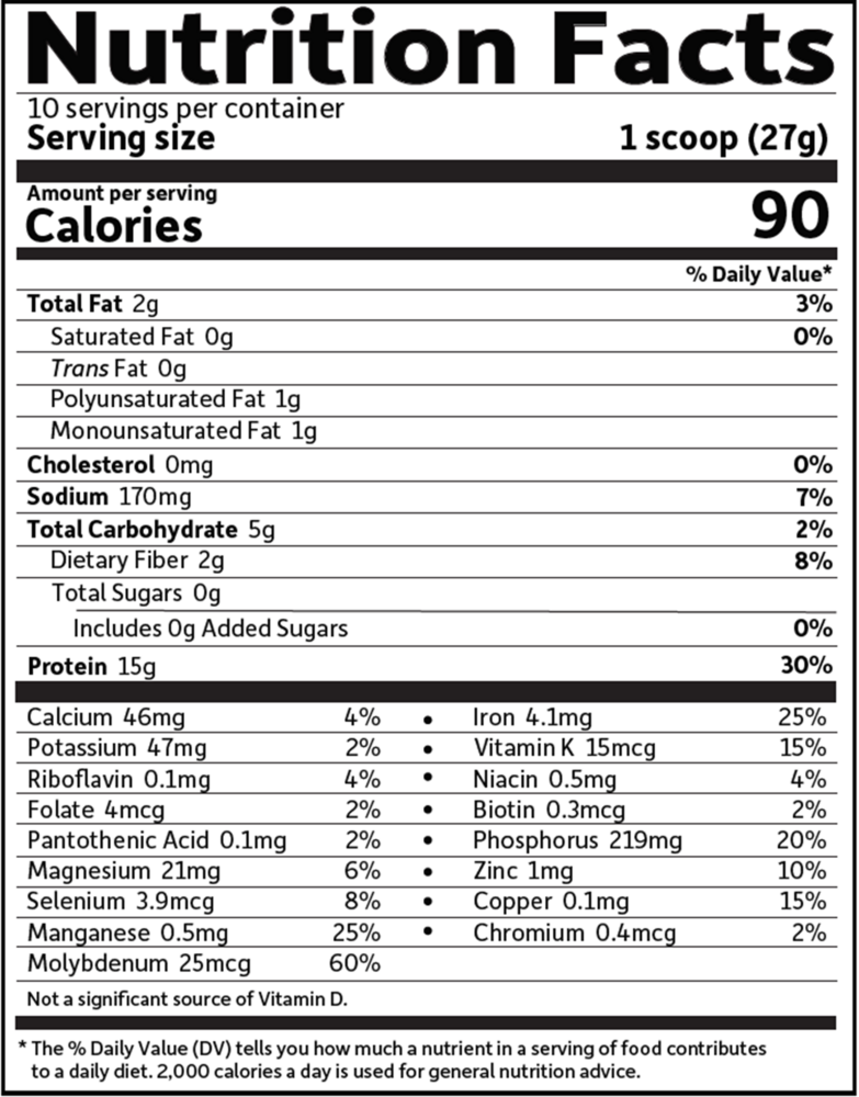 Organic Plant Protein Vanilla Powder