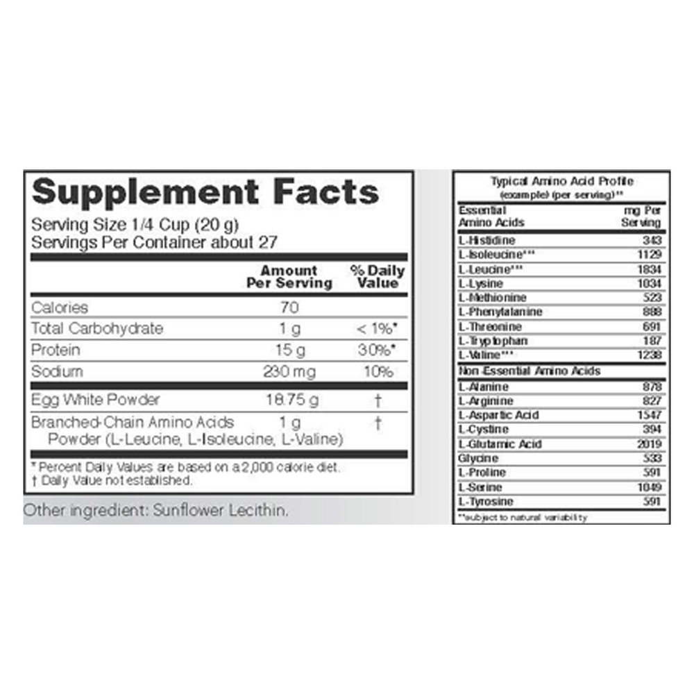 Egg White Protein, Unflavored Powder
