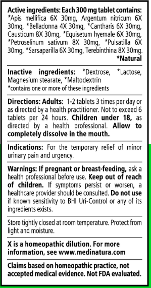 BHI Uri-Control Tablets