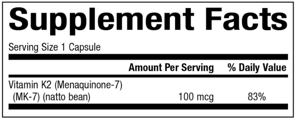Vitamin K2 100mcg