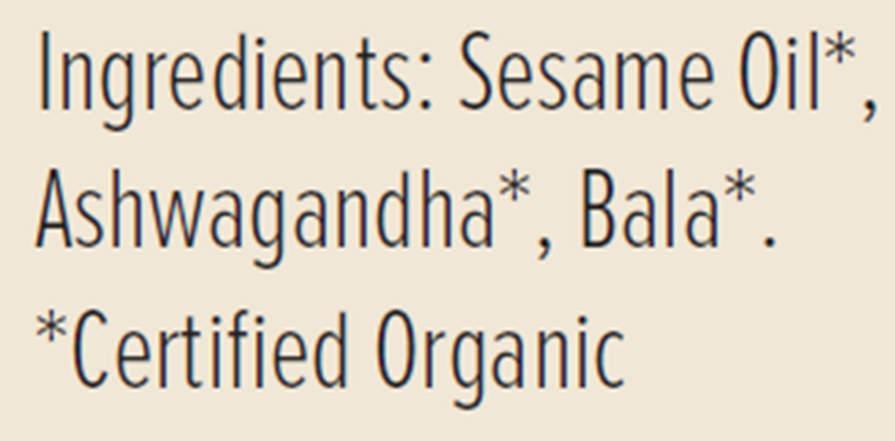 Ashwagandha/Bala Oil, Organic