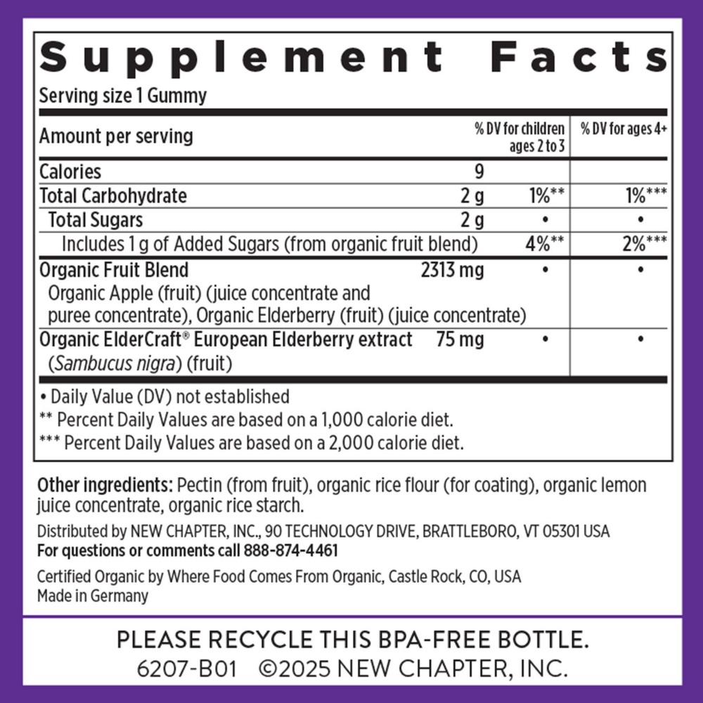 Kids Organic Elderberry Gummies