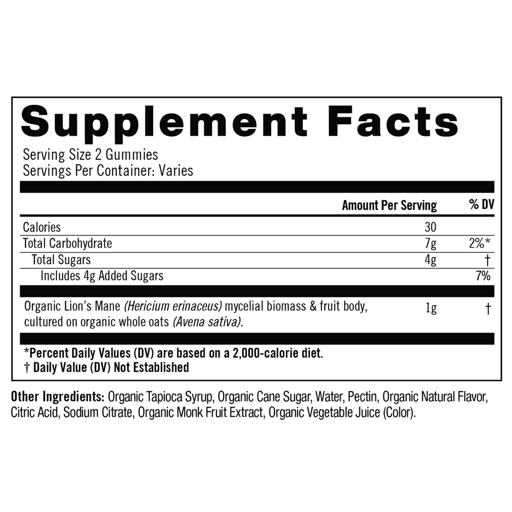 Lion's Mane Mushroom Gummies