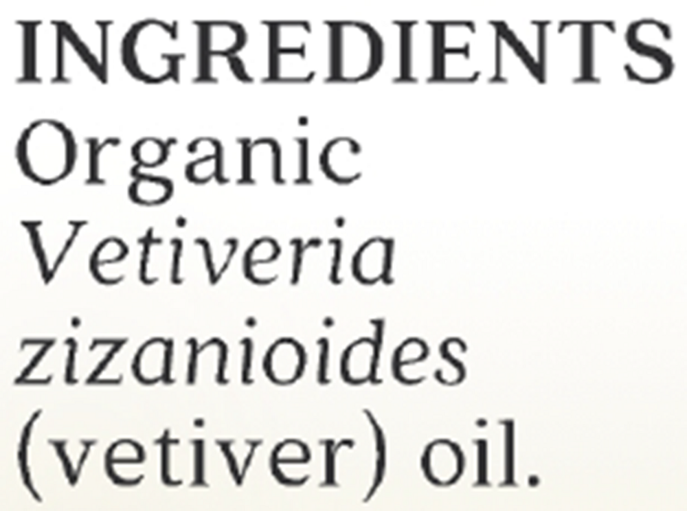 Vetiver, Organic Essential Oil