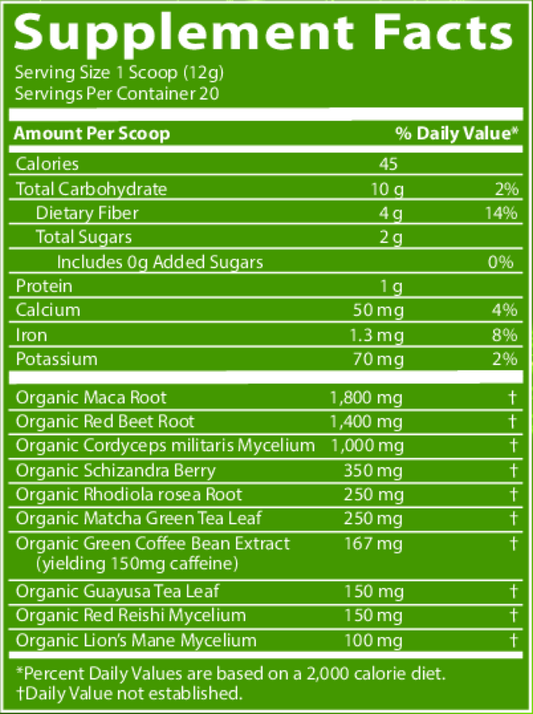 Organic Pre-Workout Black Cherry