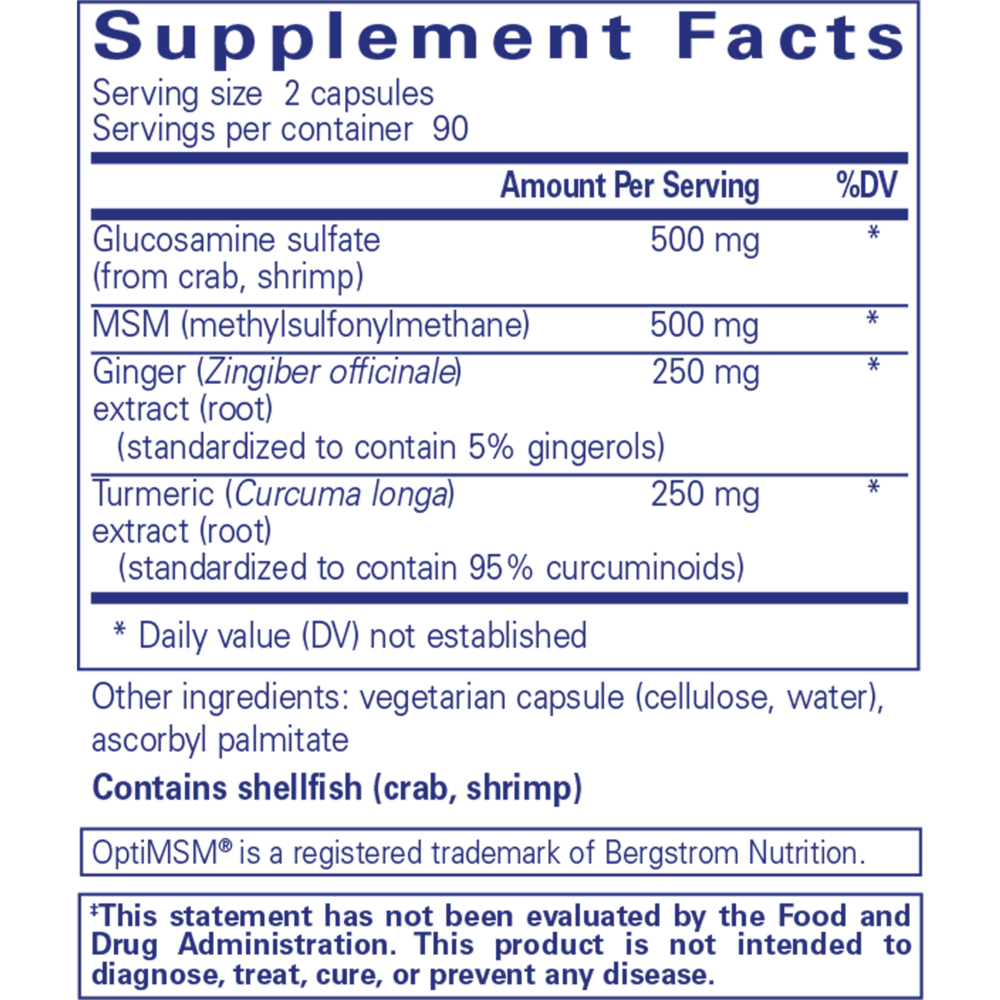 Glucosamine MSM w/joint comfort herbs*