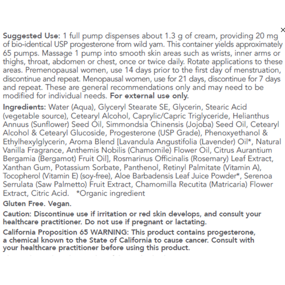 Progesterone Cream w/Lavender