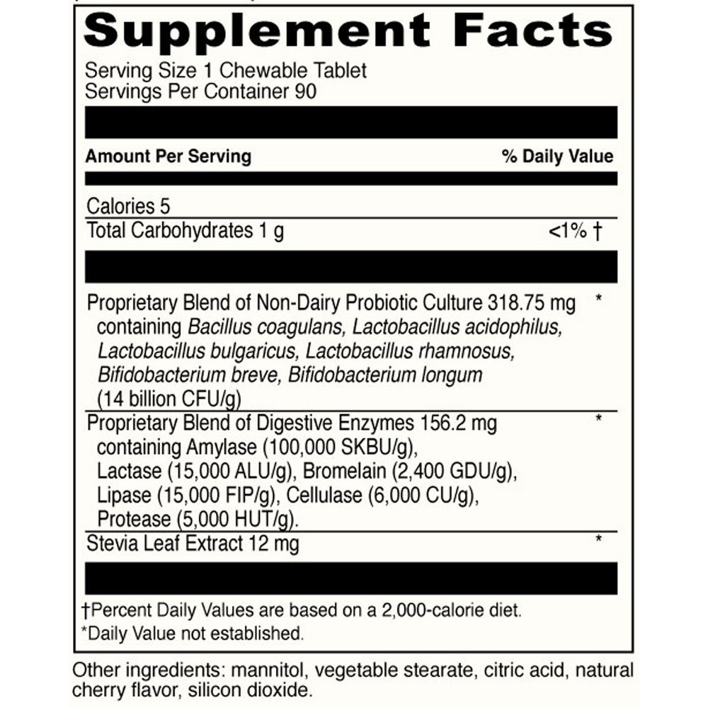 Mega Probiotic-ND with Digestive Enzymes - Cherry