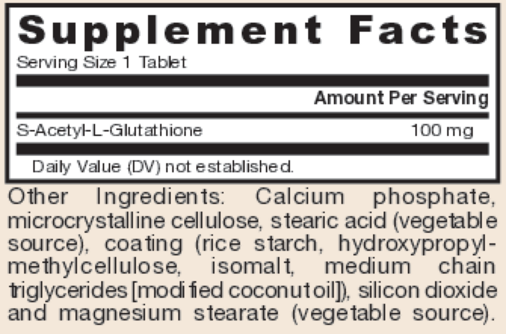 S-Acetyl L-Glutathione 100mg