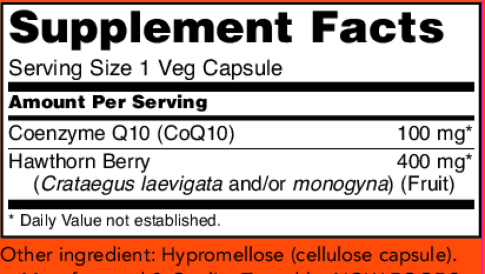 CoQ10 100mg with Hawthorn Berry Veg Capsules