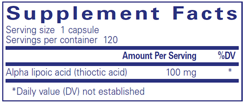 Alpha Lipoic Acid 100mg