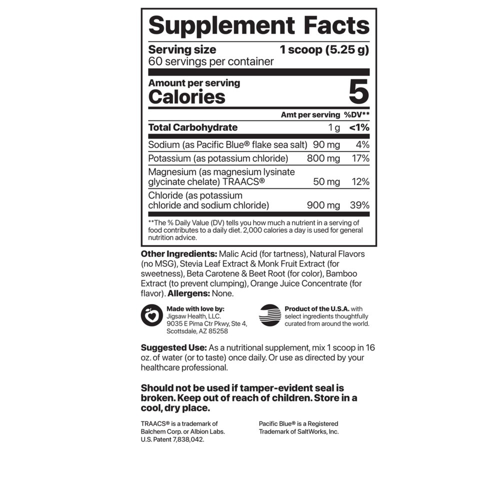 Potassium Cocktail Jar, Orange