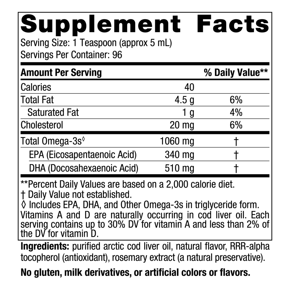 Arctic Cod Liver Oil™, Orange Flavor