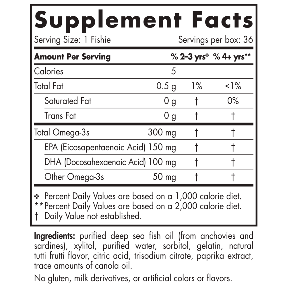 Zero Sugar Omega-3 Fishies