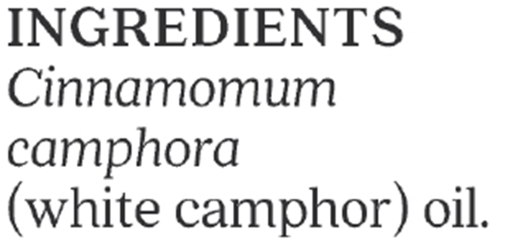 Camphor, White Essential Oil