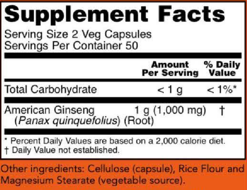 American Ginseng 500mg