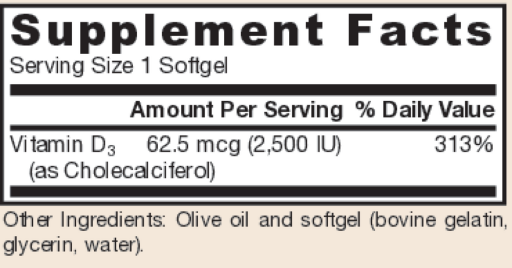 Vitamin D3 2500iu