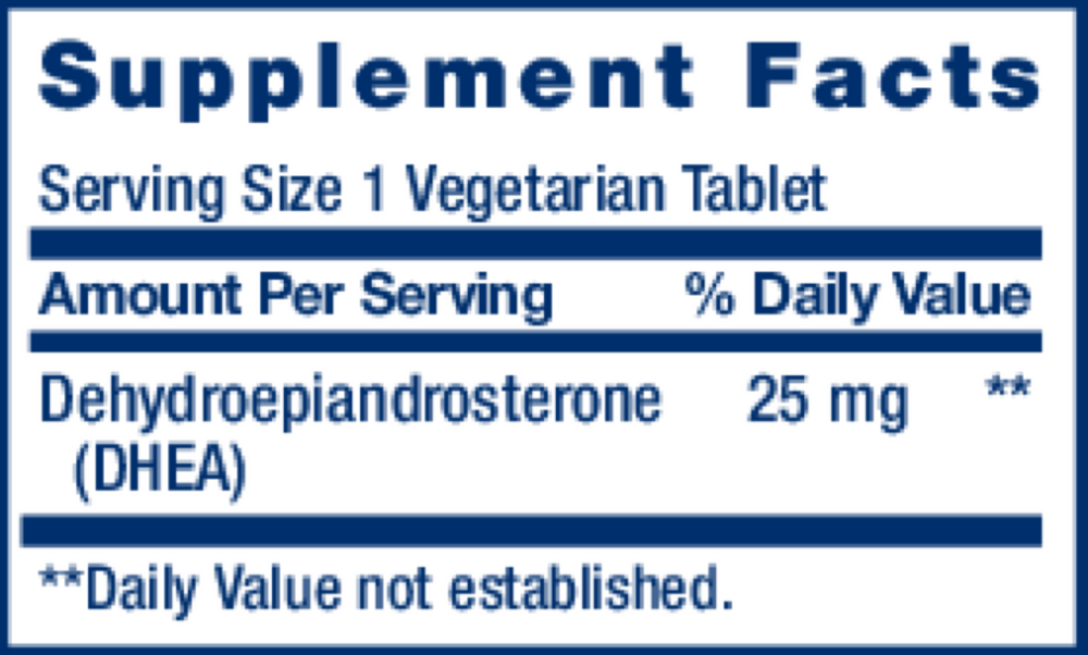 DHEA (dehydroepiandrosterone) 25mg