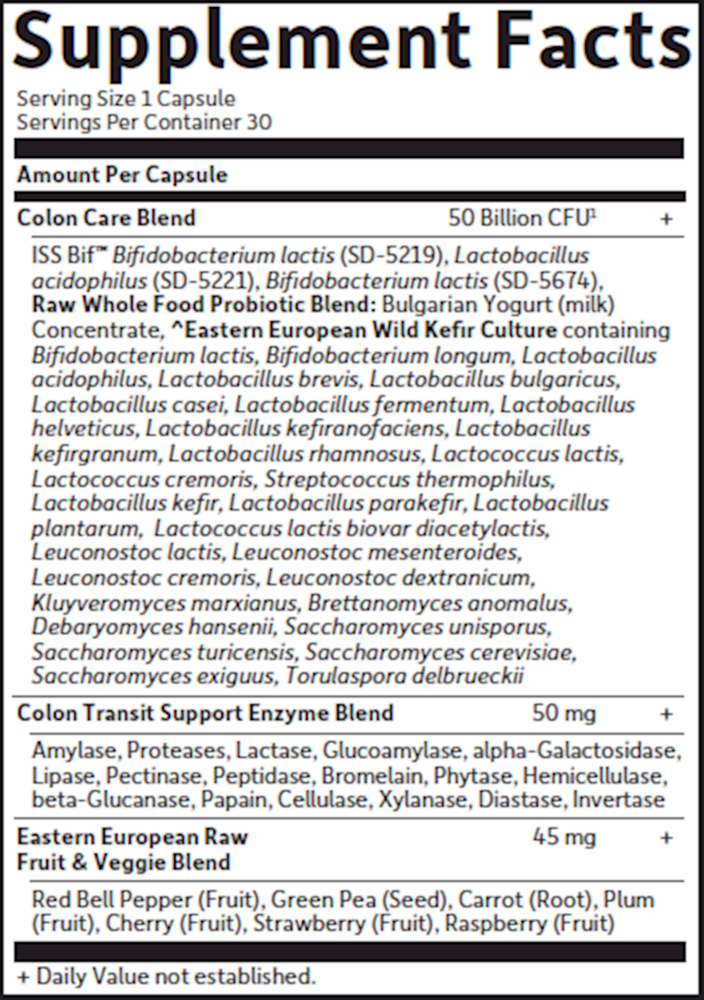 Raw Probiotics Colon Care Shelf-Stable