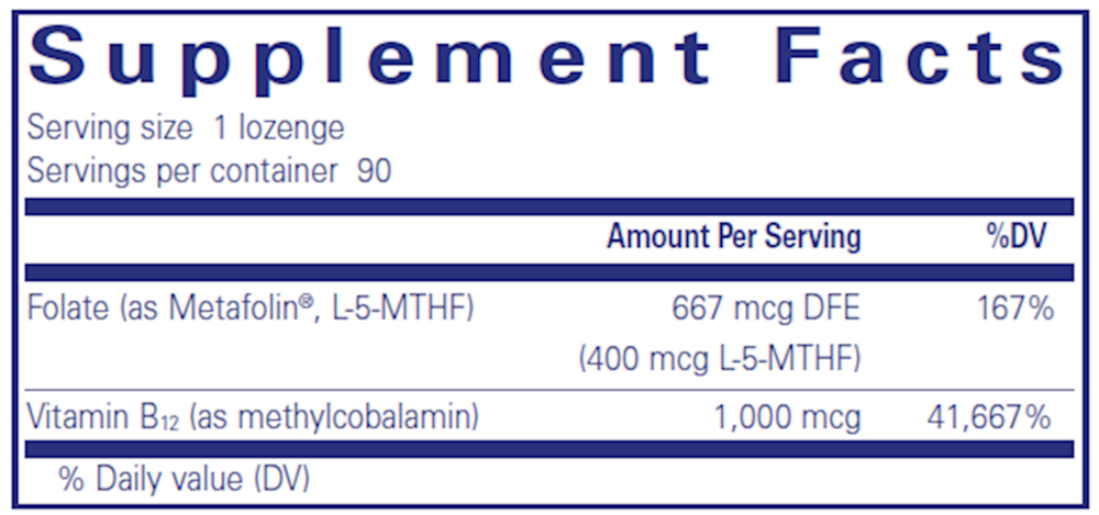 PureMelt B12 Folate Lozenges