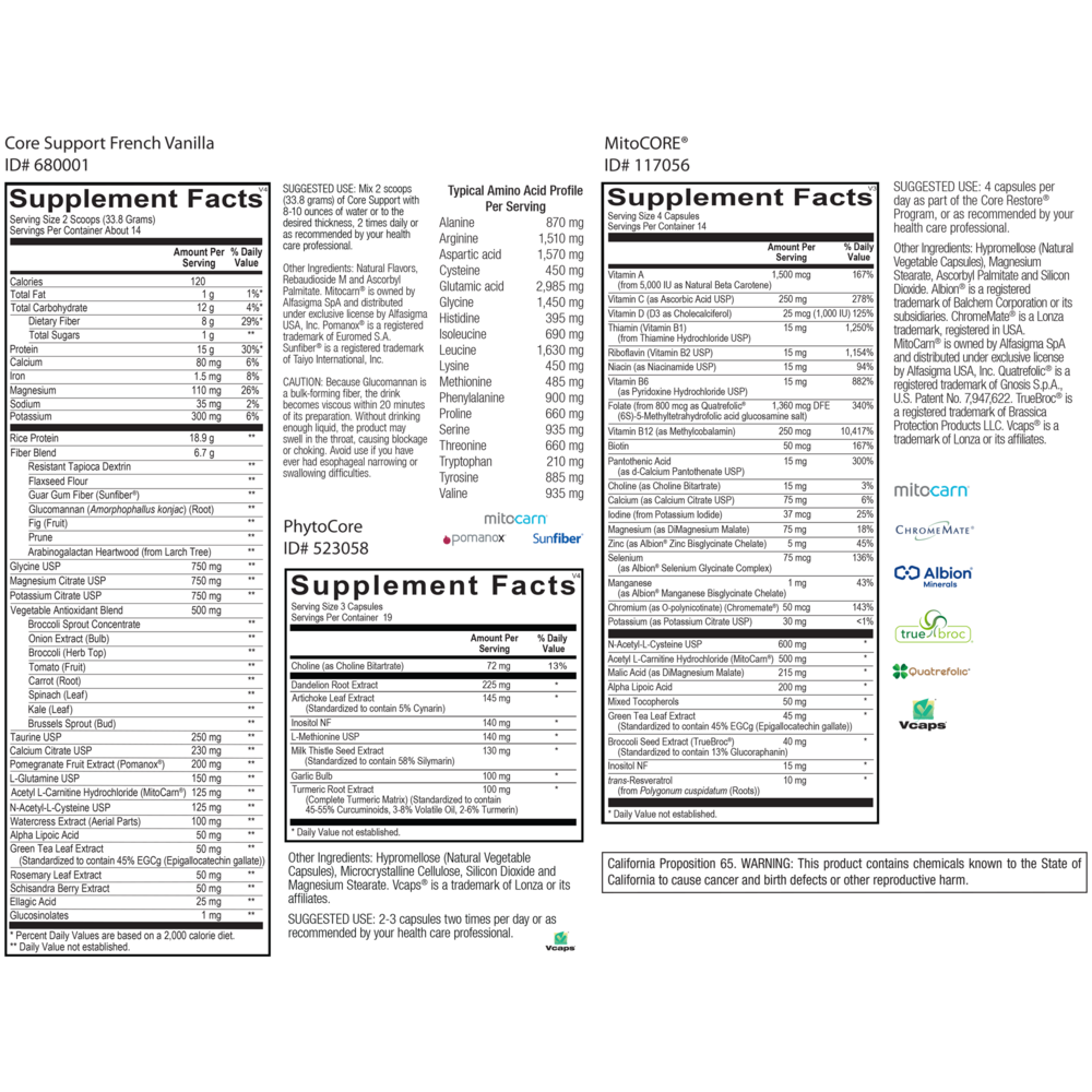Core Restore - Vanilla 14 Day (California Only)