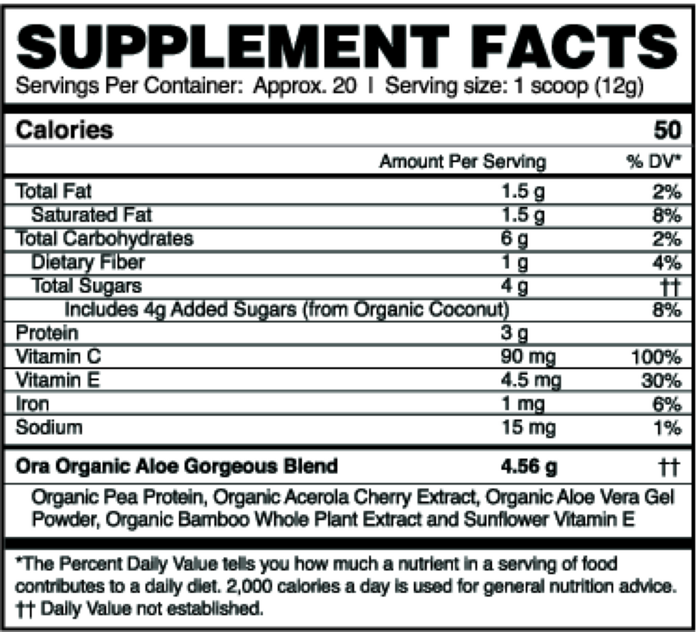 Aloe Gorgeous: Vegan Collagen Booster - Vanilla