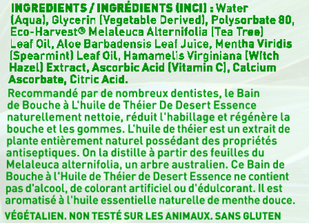 Tea Tree Oil Mouthwash Spearmin