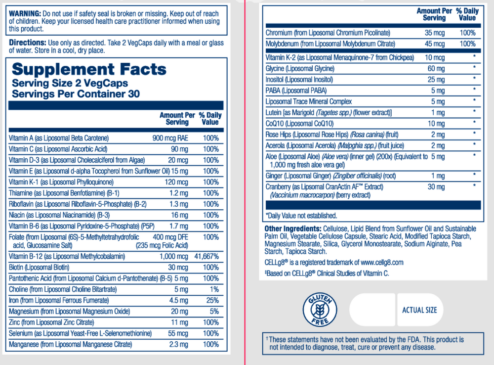 Liposomal Women's 50+ MultiVitamin