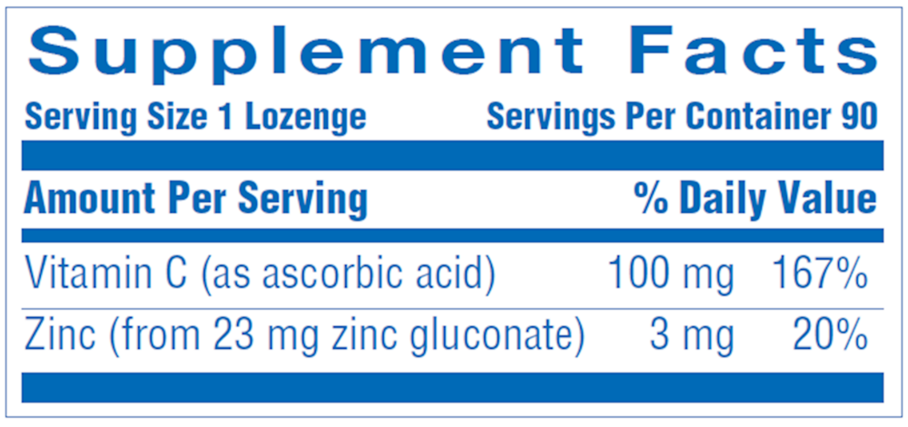 Zinc Lozenges Orange