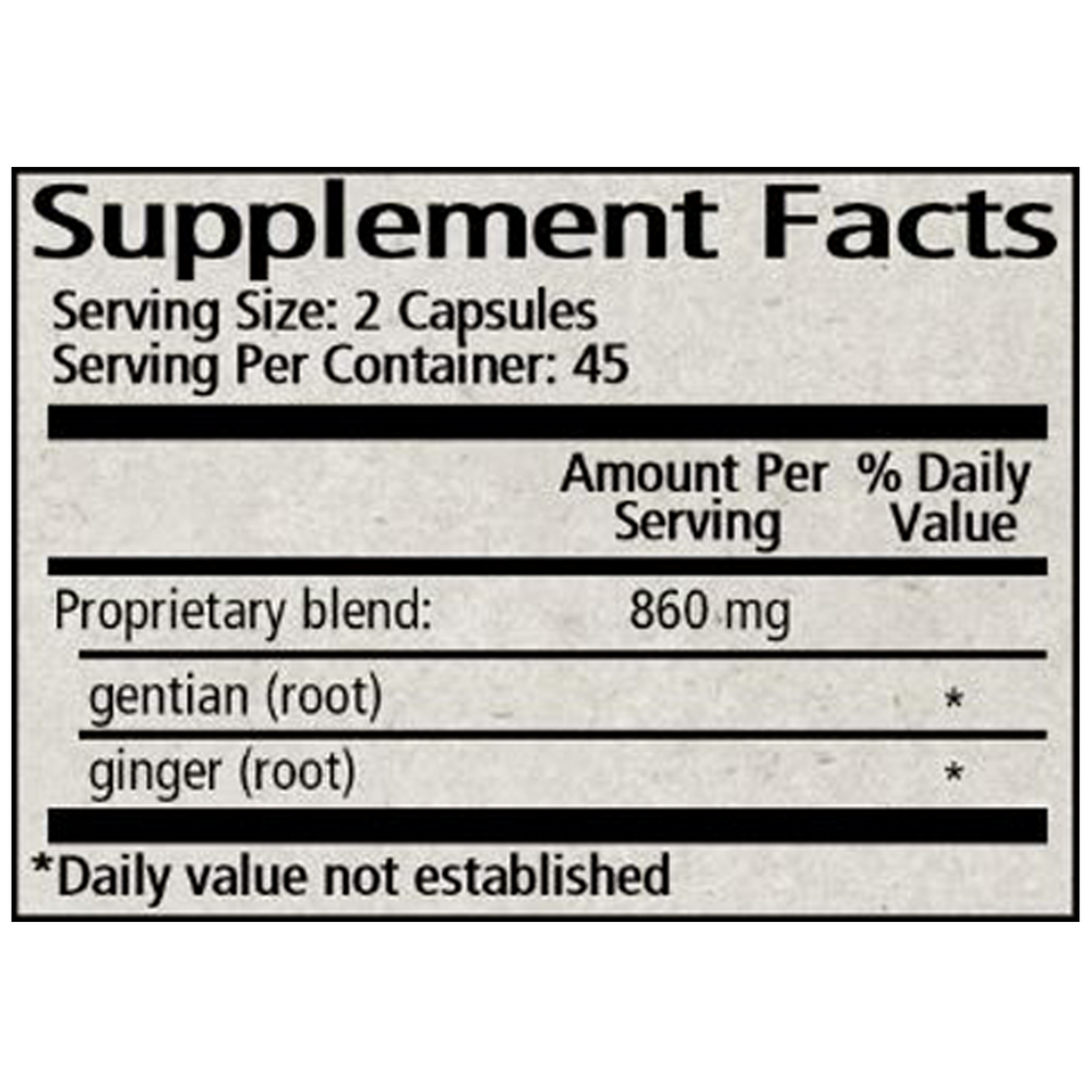 Gentian and Ginger Capsules