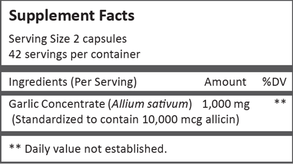 Alliimin DR (Enteric-Release Garlic Concentrate)